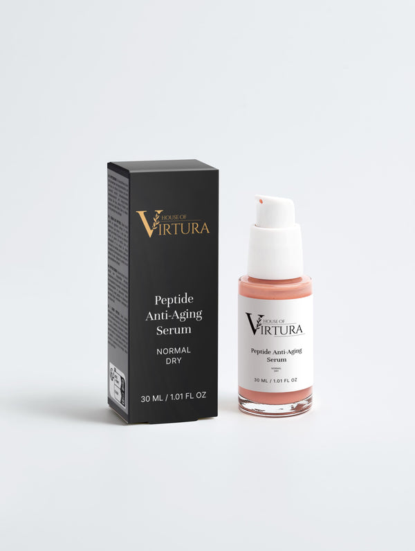 Peptide Anti-Aging Serum — Vegan Firming Face Serum | Hyaluronic Acid and Ginkgo Extract | Reduces Fine Lines | Paraben Free | Cruelty Free