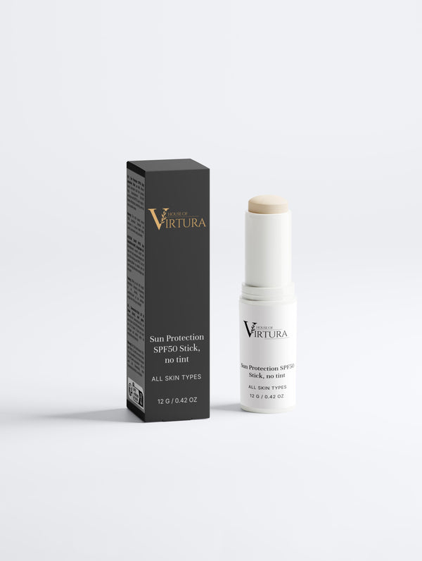 Sun Protection SPF50 Stick, no tint — Vegan Daily Sunscreen | Broad Spectrum UVA and UVB | Invisible Formula | Paraben Free | Cruelty Free