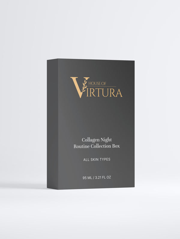 Collagen Night Routine Collection Box — Complete Vegan Overnight Anti-Ageing Set | Gift Ready | Firms and Plumps While You Sleep | Paraben Free