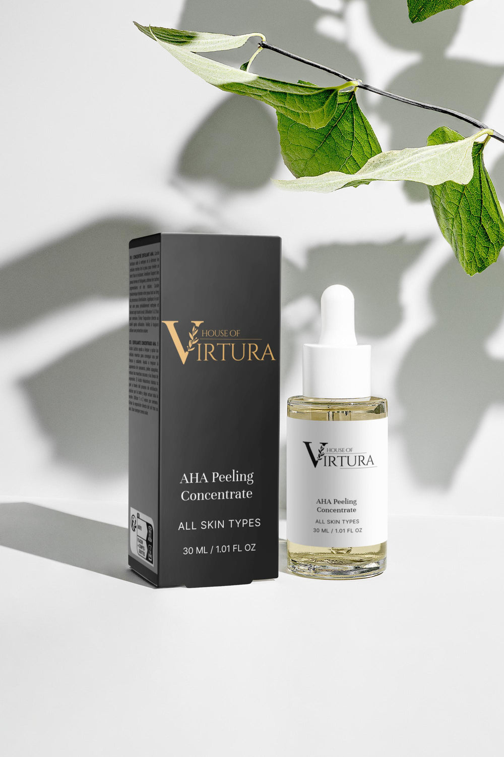 AHA Peeling Concentrate — Vegan Chemical Exfoliant | Alpha Hydroxy Acid Skin Renewal | Brightening and Anti-Ageing | Paraben Free