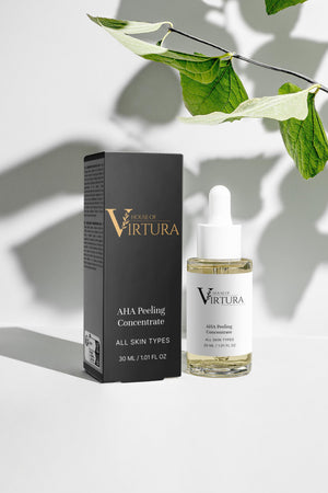 AHA Peeling Concentrate — Vegan Chemical Exfoliant | Alpha Hydroxy Acid Skin Renewal | Brightening and Anti-Ageing | Paraben Free