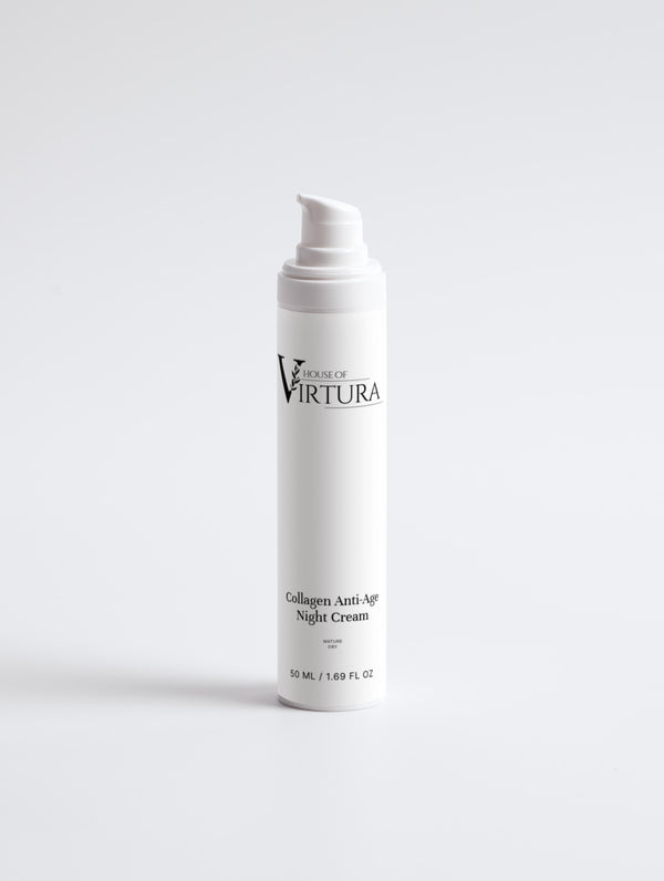 Collagen Anti-Age Night Cream — Vegan Overnight Repair Moisturiser | Boosts Collagen Production | Firms and Plumps | Paraben Free