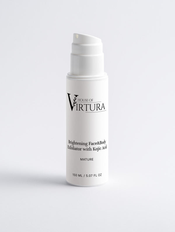Brightening Face&Body Exfoliator with Kojic Acid — Vegan Dark Spot Reducing Scrub | Even Skin Tone | Paraben Free | Cruelty Free