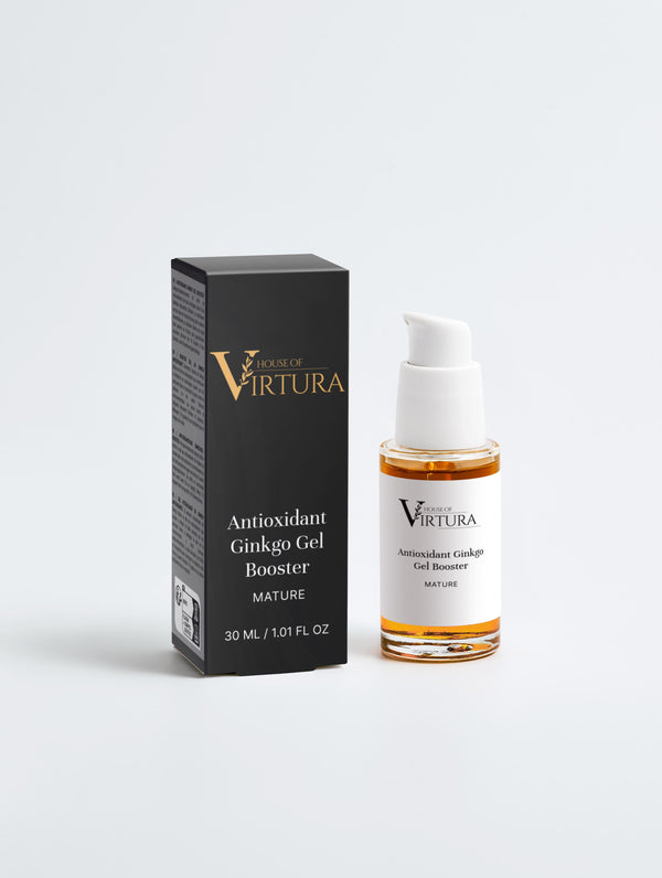 Antioxidant Ginkgo Gel Booster — Vegan Protective Face Gel | Ginkgo Biloba and Vitamin C | Brightening and Firming | Paraben Free