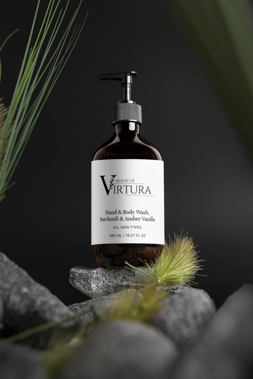 Hand & Body Wash, Patchouli & Amber Vanilla — Vegan Luxury Body Wash | Moisturising Formula | Natural Fragrance | Paraben Free