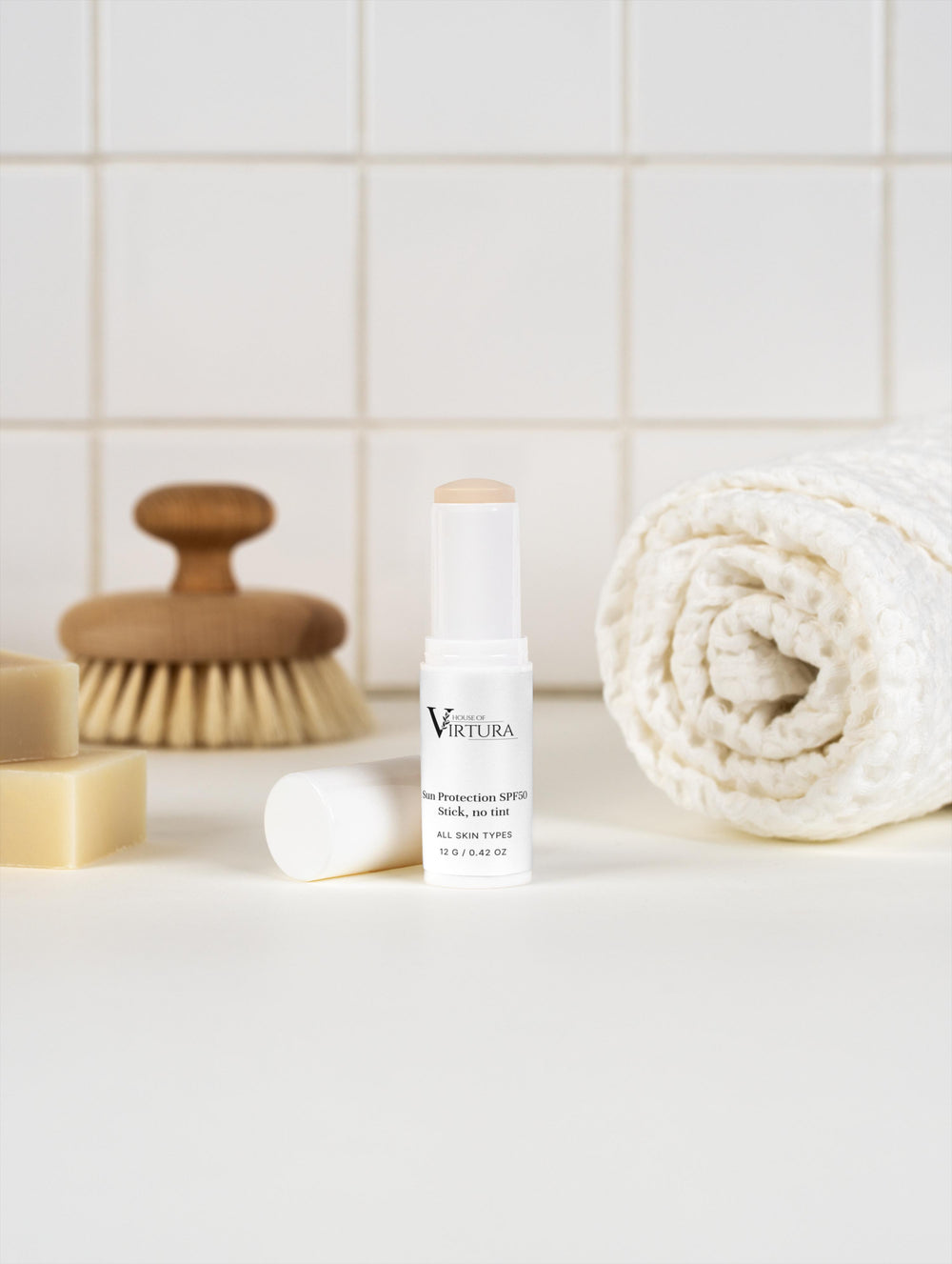 Sun Protection SPF50 Stick, no tint — Vegan Daily Sunscreen | Broad Spectrum UVA and UVB | Invisible Formula | Paraben Free | Cruelty Free