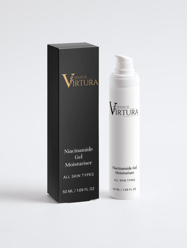 Niacinamide Gel Moisturiser — Vegan Pore-Minimising Moisturiser | Controls Oil and Shine | Evens Skin Tone | Paraben Free | Cruelty Free