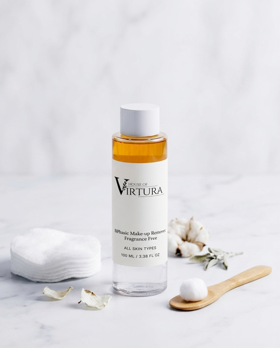 BiPhasic Make-up Remover, Fragrance Free — Vegan Gentle Eye and Face Makeup Remover | Waterproof Makeup | Paraben Free | Cruelty Free