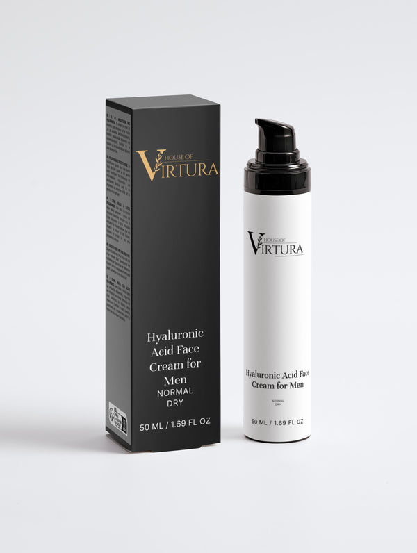 Hyaluronic Acid Face Cream for Men — Vegan Deep Hydration Daily Moisturiser | Non-Greasy | Fast Absorbing | Paraben Free | Cruelty Free