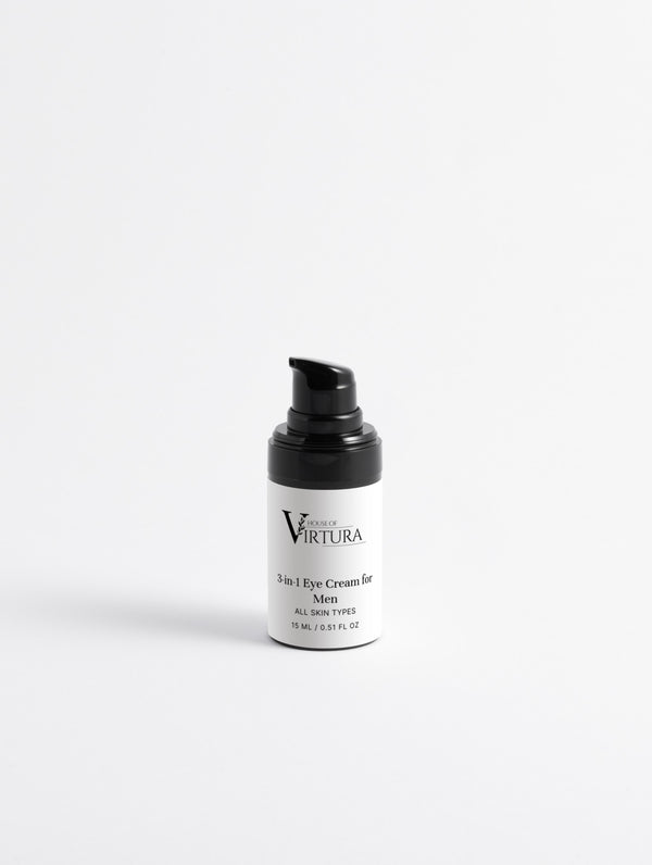 3-in-1 Eye Cream for Men — Vegan Under-Eye Treatment | Dark Circles, Puffiness and Fine Lines | Paraben Free